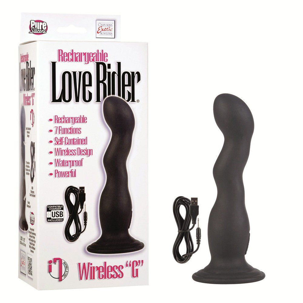 Черный силиконовый вибродилдо на присоске Wireless G - 16 см. (Цвет: черный)