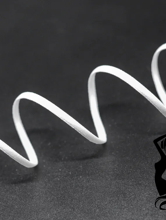 001 Бретель 3 мм Греция, белый 001