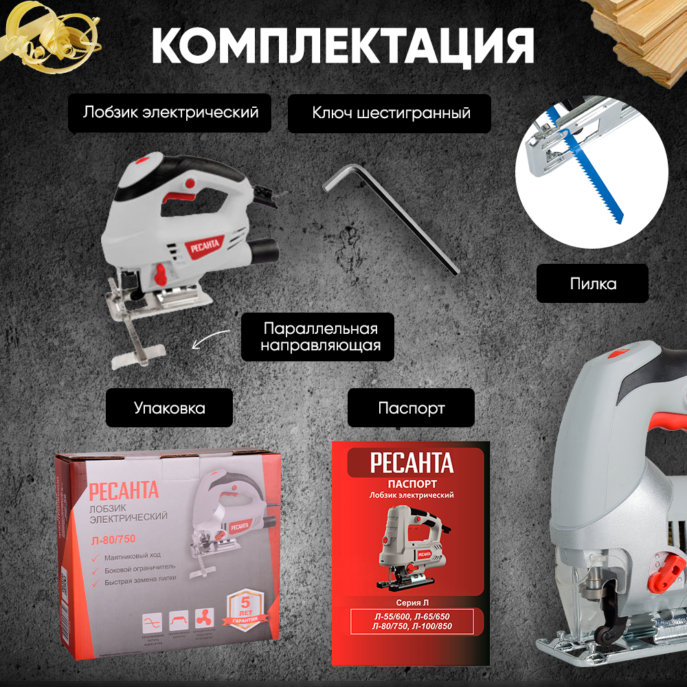 Лобзик электрический РЕСАНТА Л-80/750