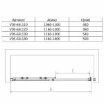 Душевая дверь Vincea Slim VDS-6SL130CL 130 прозрачная/профиль хром