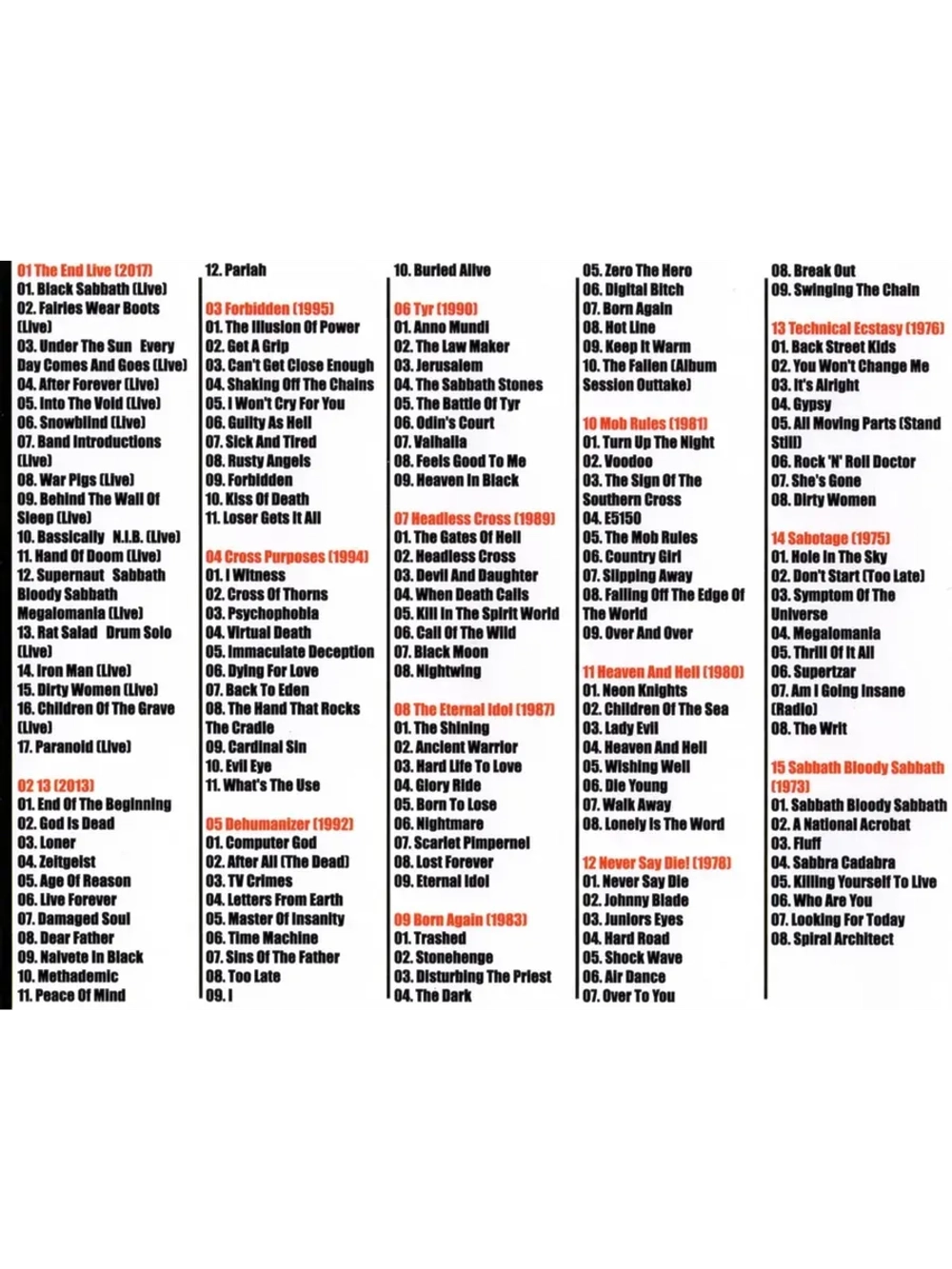 Black Sabbath (MP3 Флешка)