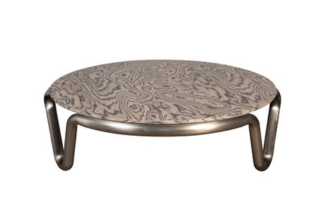 Стол журнальный круглый 110х32см Garda Decor серый