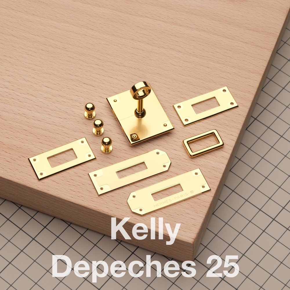 Kelly Depeches 25 // Комплект фурнитуры из нержавеющей стали, цвет золото, с логотипом