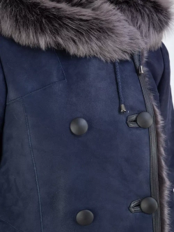 Дубленка натуральная зимняя с капюшоном Турция