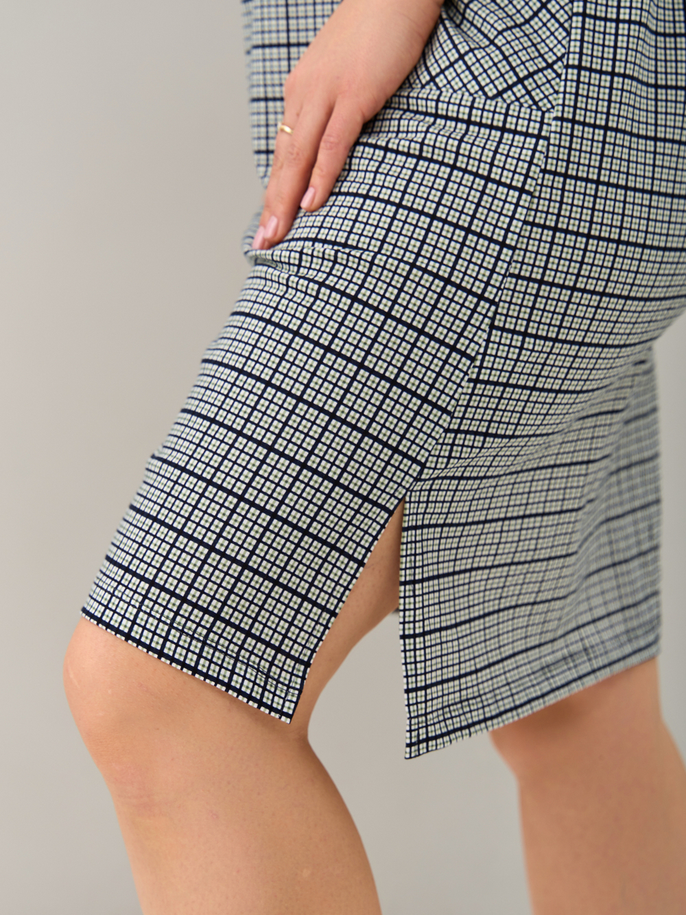 Туника Т-012/клеточкасиний-зеленая