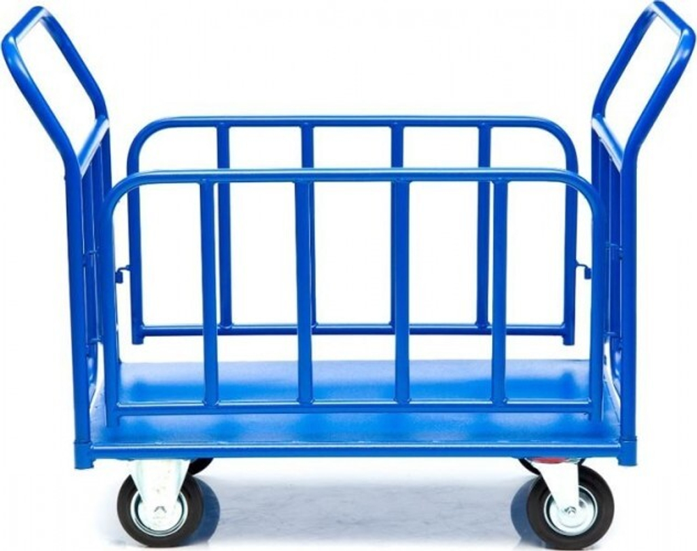 Тележка платформенная СТЕЛЛА-ТЕХНИК КПО-500Т-125 с бортами, 800х1200мм КПО-500Т-125-К