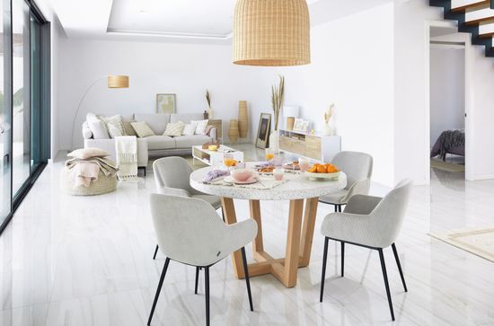 Стул Konna светло-серый вельвет La Forma Испания 