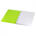 Тетрадь 96л., А4, клетка, Alingar, гребень, блок офсет, цветной пластик, "Зелёный"