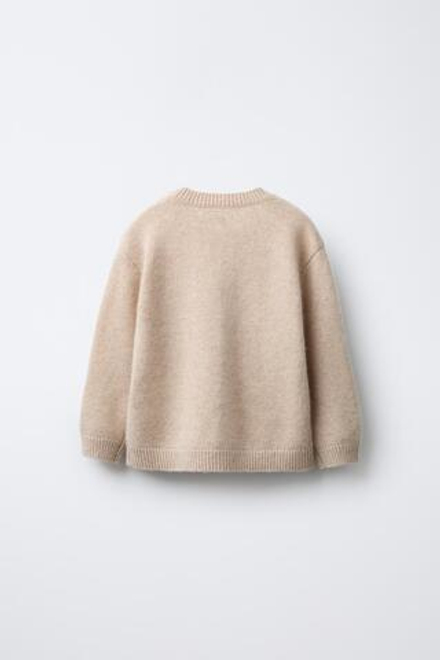 ZARA Х BENSIMON ® ТРИКОТАЖНЫЙ СВИТЕР, ЭКРЮ