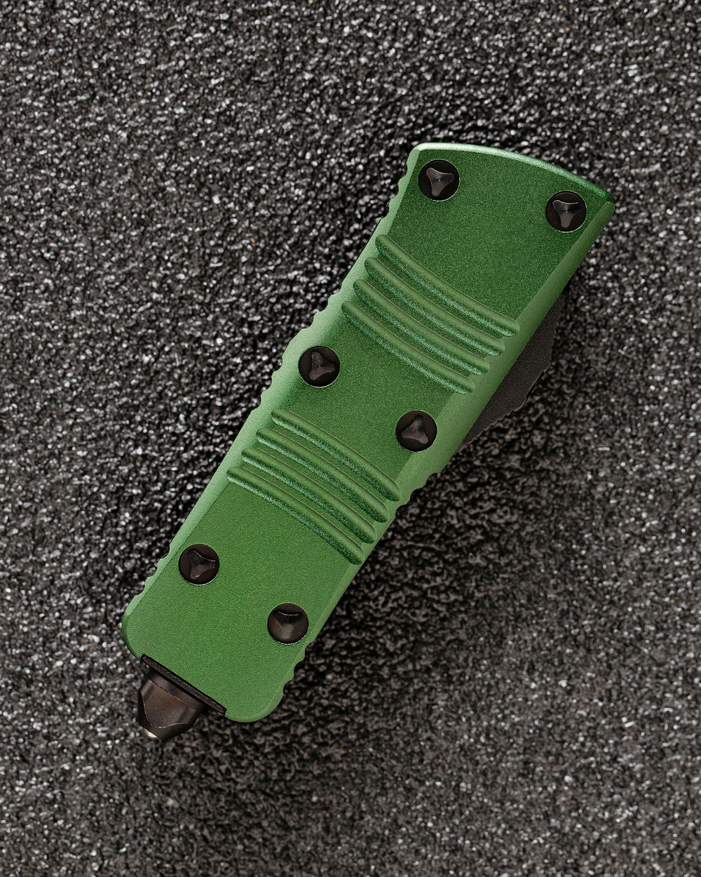 Автоматический складной нож SteelBro Microtech Mini Troodon Black Tanto 240-1OD (зеленый) фронталка/выкидуха