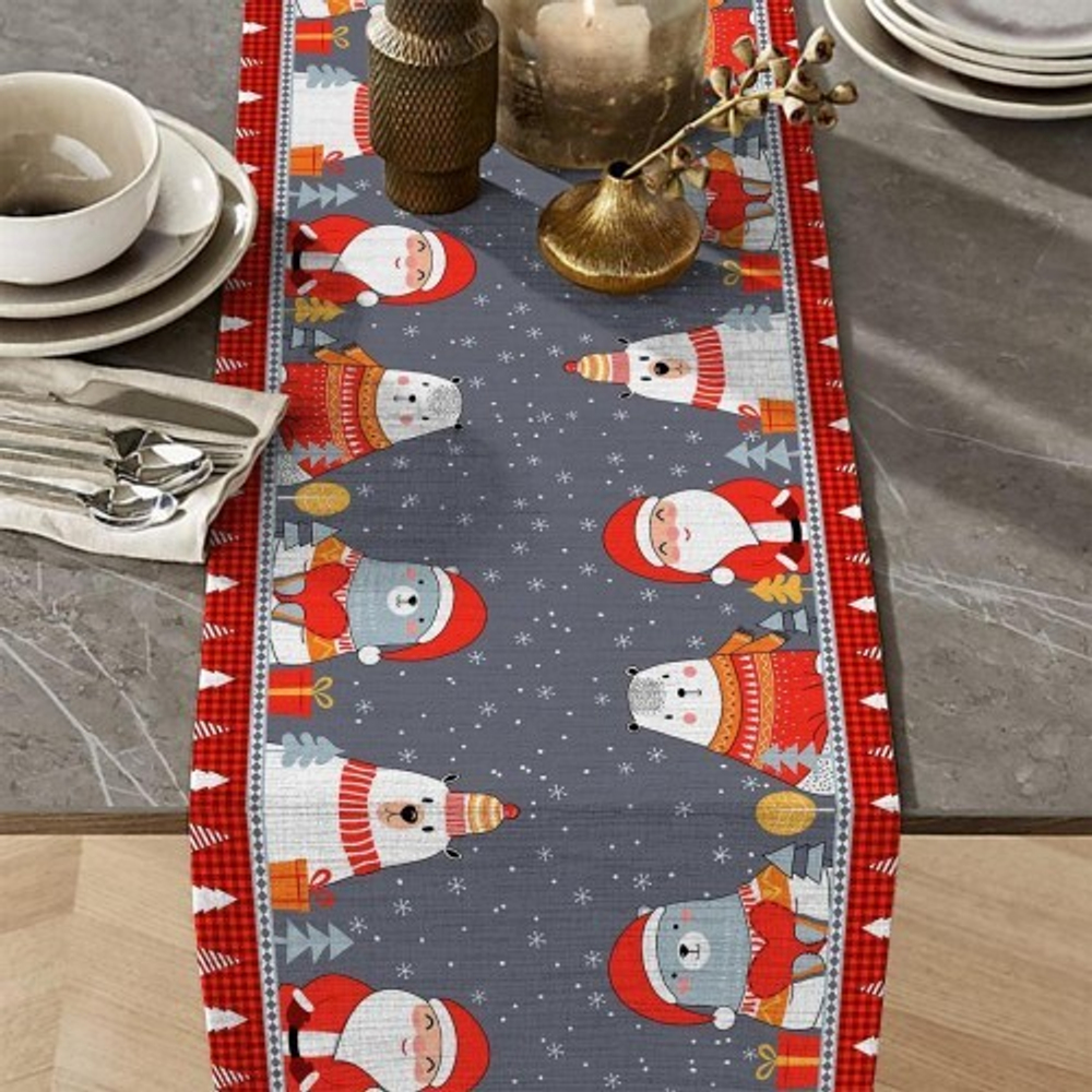 Салфетка-дорожка на стол хлопковая "НТ. Счастливый праздник", 50*150см, 100% хлопок, Россия.