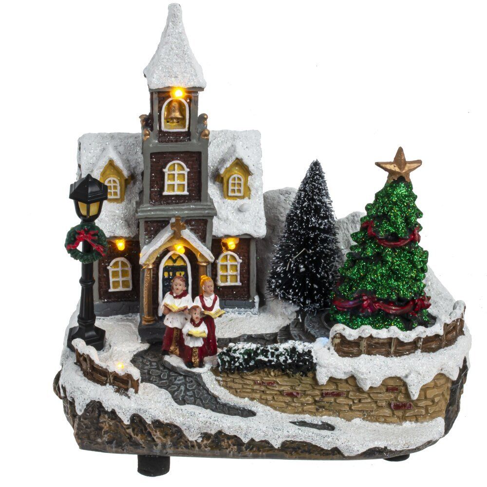 GAEM Фигурка декоративная "Рождество" (4 мелодии, подсвет, движ, 3xAA н/п, +USB), L19,5 W13,4 H21,5 см