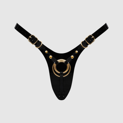 Трусики для страпона Strap-on-me HARNAIS SIMILI FABULOUS, черный