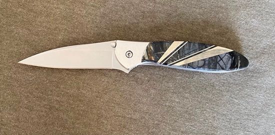 Складной нож Santa Fe Leek SF/JS66PPIC с клинком из стали Sandvik™ 14C28N, рукоять нерж.сталь