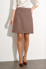 4789 Юбка женская (бежево-коричневый)