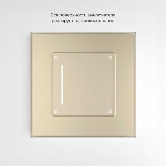 Сенсорный выключатель одноклавишный Werkel с подсветкой шампань W4513011 4690389197925