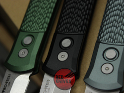 Нож Pro-Tech Godfather Green (кастом) - зеленая рукоять, клинок стоунвош