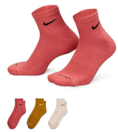 Носки теннисные Nike Everyday Plus Cushioned Training Ankle Socks 3P - разноцветный