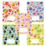 Тетрадь 12 л. BRAUBERG, клетка, обложка картон, "ФРУКТЫ", 106459, 5шт