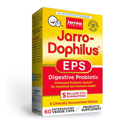 Jarrow Formulas, Пищеварительный пробиотик, Jarro-Dophilus EPS Digestive Probiotic, 60 вегетарианских капсул