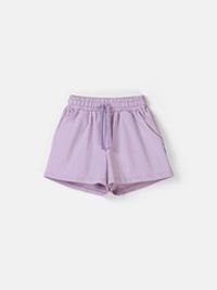 Комплект футболка и шорты "Молоко/Лаванда" с принтом 7+