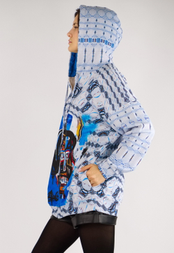 Зип худи «Без названия», принт по мотивам картины «Без названия» Жана-Мишеля Баския