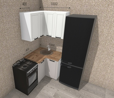 Кухня угловая Лилия 1х1 м (Акция)