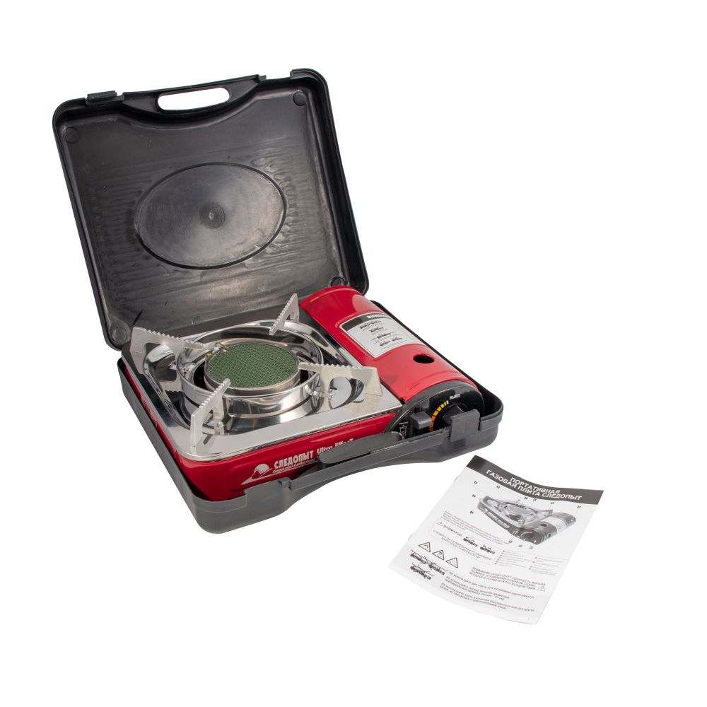 Плита наст. газовая &quot;СЛЕДОПЫТ - UltraEffect&quot;, керам. (с переходником)/6/