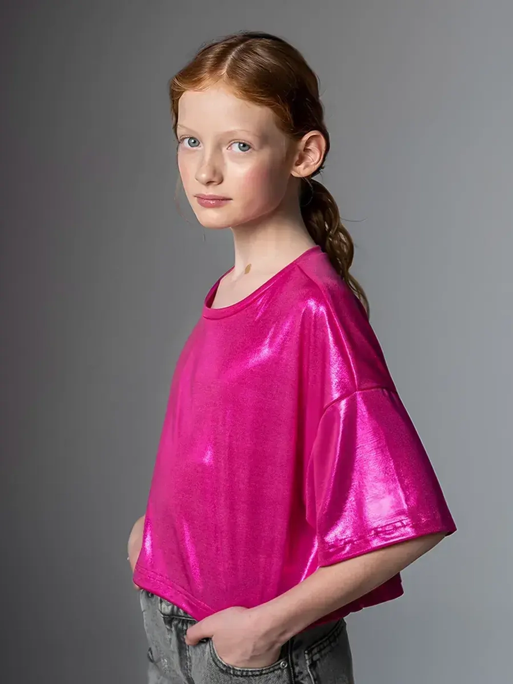 Футболка детская праздничная укороченная