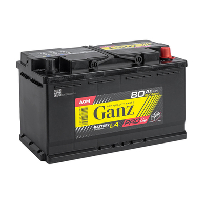 Аккумулятор GANZ PRO-Line AGM 80 А/ч обратный R+ 315x175x190 L4 EN 800 А