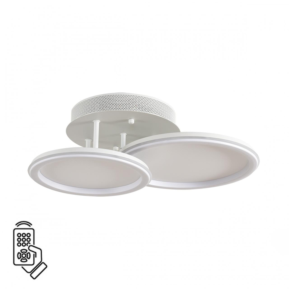 8380/45CL LEDIO LN26 000 белый, металл/акрил Умная люстра потолочная с ПДУ и голосовым управлением LED 45W 3000-6500К 220V ALIS SMART