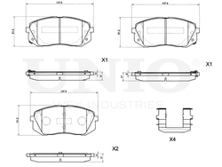 Колодки тормозные диск. передние UNIO BRP-20051