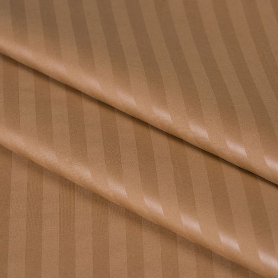 Простыня на резинке Brown, 90x200х30, страйп полисатин HOMY