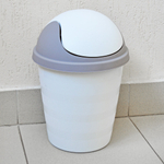 Контейнер для мусора 5,5л "Rambai" круглый (светло-серый)