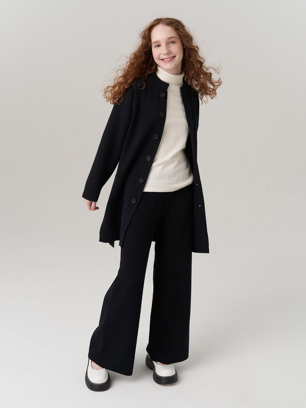 Кардиган для девочки в школу AT990 черный