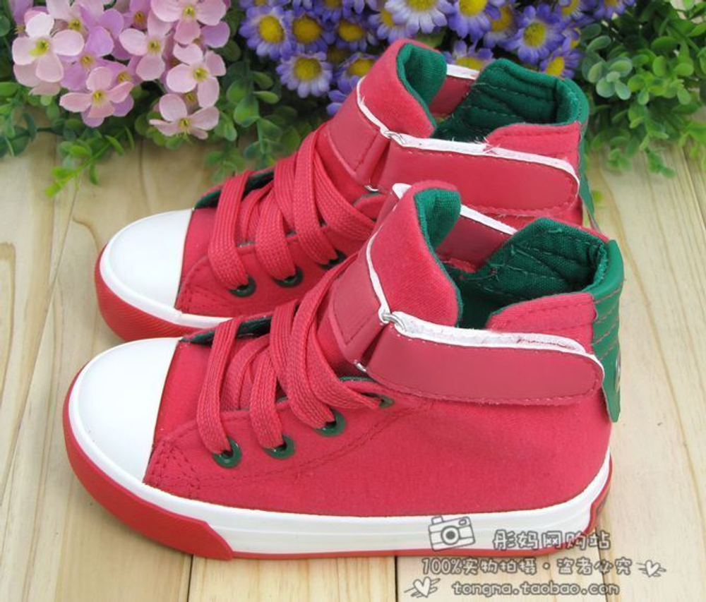 Кроссовки детские высокие с подошвой контрастного цвета