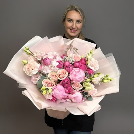 Купить Букет цветов «Малиновый щербет»