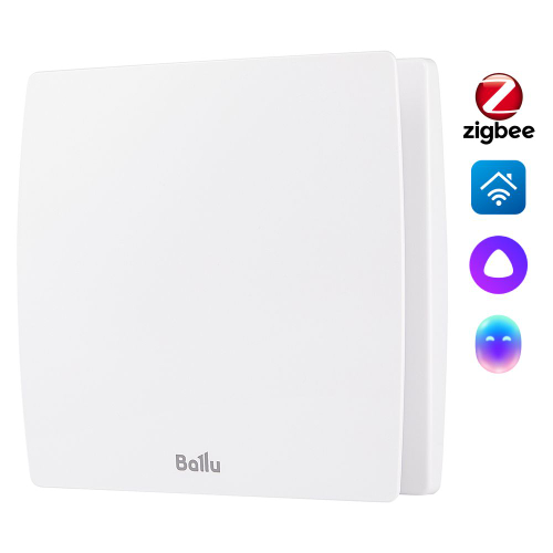 Вытяжной вентилятор Ballu BAF-SL 120 V с обратным клапаном для ванной комнаты, туалета, кухни и бани, 120 мм