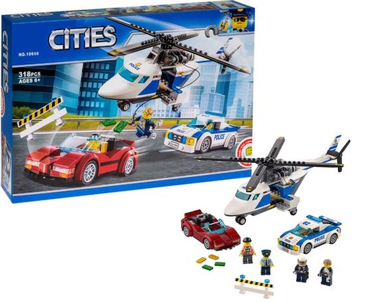 Конструктор CITY " Стремительная погоня " , 318 дет.