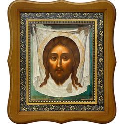 Спас Нерукотворный. Копия иконы Симона Ушакова на холсте.