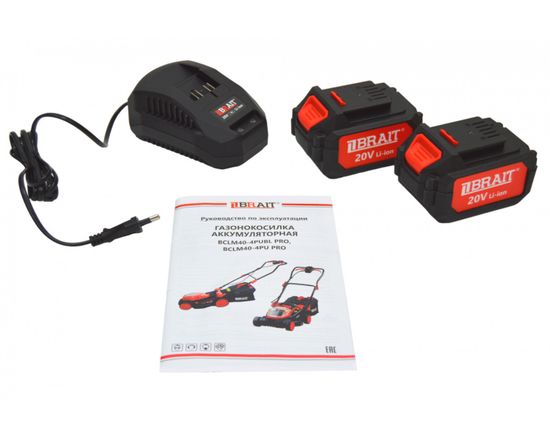 Газонокосилка аккумуляторная BRAIT BCLM40-4PUBL PRO