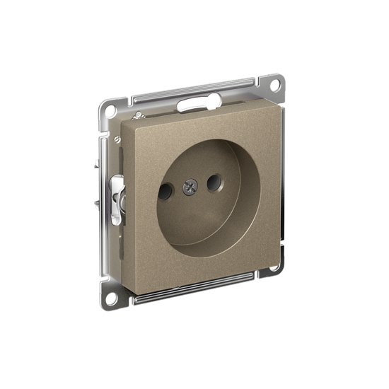 Розетка AtlasDesign 16А без заземл. без шторок быстрозажим. клем. механизм шампань SE ATN000541S