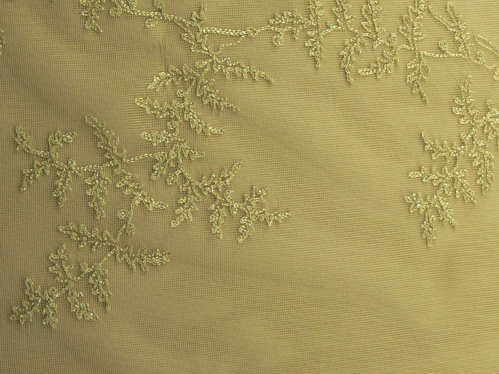 Ткань Сетка вышивка "Французская" бежевая арт. 324294
