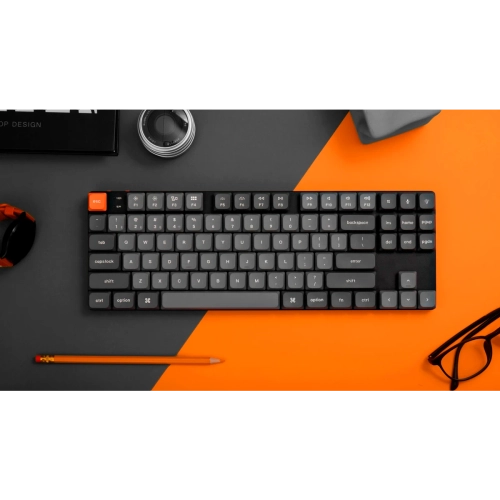 Беспроводная механическая ультратонкая клавиатура QMK Keychron K1 версия 6, 87 клавиш, White Led подсветка, Keychron Low Profile Red Switch (K1X-A1-RU)