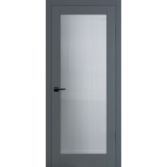 Фото межкомнатной двери экошпон Profilo Porte PSC-55 графит остеклённая