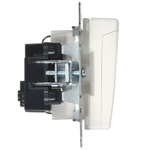 Розетка BRITE РСбш10-3-44-БрБ 16А IP44 с заземл. защ. шторки с крышкой механизм бел. IEK BR-R16-16-44-K01