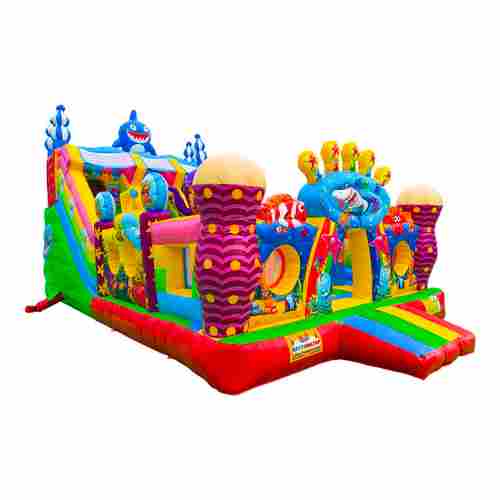 Коммерческий надувной батут с горкой «В гостях у моря 3» 9*5*5 м