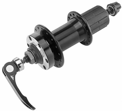 Втулка задняя 32H KT-TD4R KT под диск торм, под кассету 8-9ск, алюм. чёрная быстросъёмная