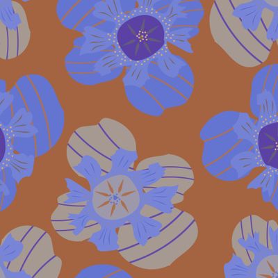 geometric abstraction doodle stripes flowers