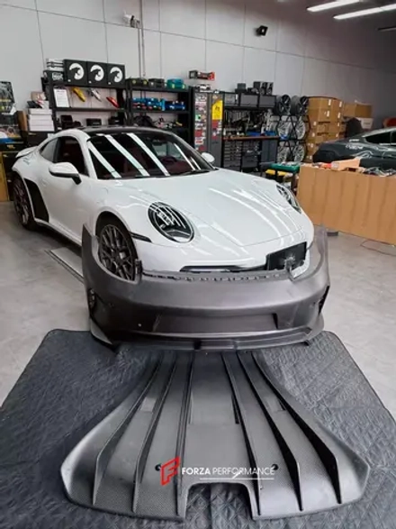 Карбоновая переделка заднего бампера в стиле 992.2 GT3 2025+ рестайлинг для PORSCHE 911 992.1 CARRERA 2019+